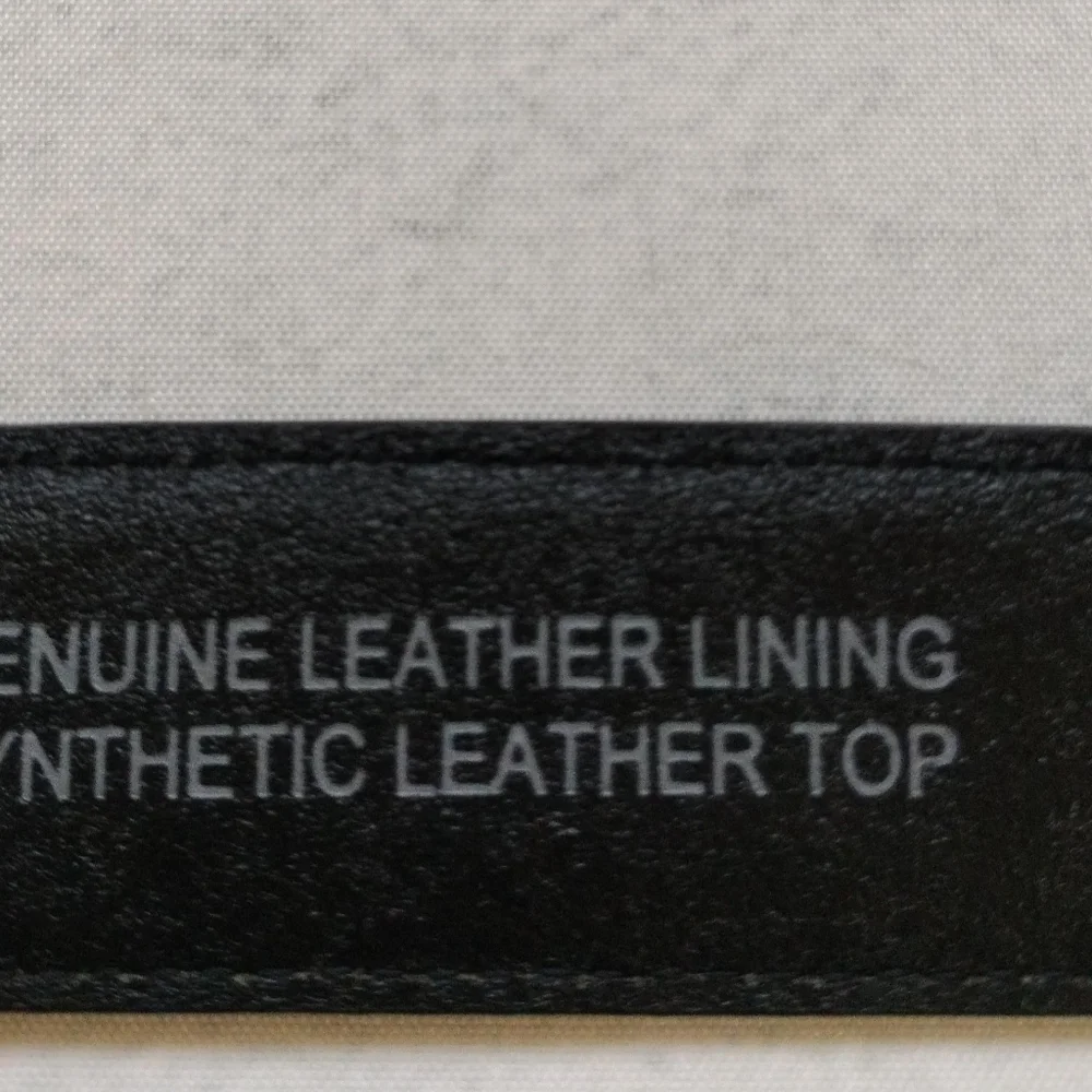 Columbia Men's Trinity Belt Black Silver Buckle Leather Lining Classic Business
